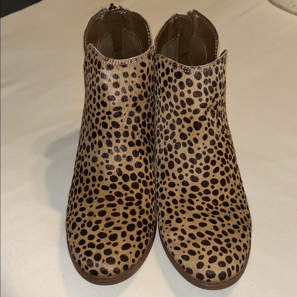 Michael Shannon Leopard Print Ankle Booties